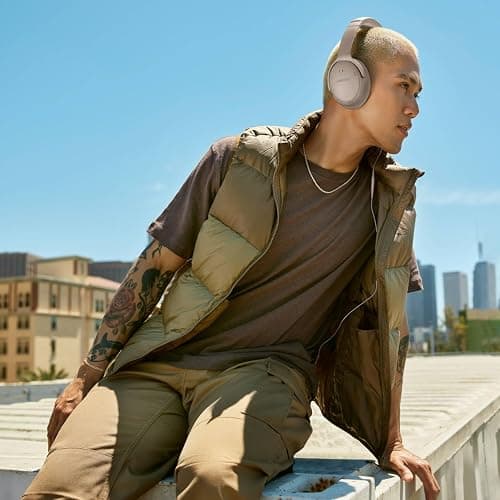 Bose QuietComfort Headphones - Wireless Bluetooth Headphones, Active Over Ear Noise Cancelling and Mic, USB-C Charging, Deep Bass, Up to 24 Hours of Playtime, Sandstone thumbnail 4