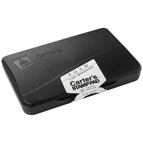 Avery Carter's Foam Stamp Pad, 2.75 x 4.25 Inch, Black, 1 Pad (21381) - Image 1