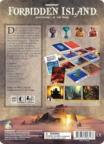 Gamewright - Forbidden Island - Cooperative Strategy Survival Board Game, 2-4 Players thumbnail 4