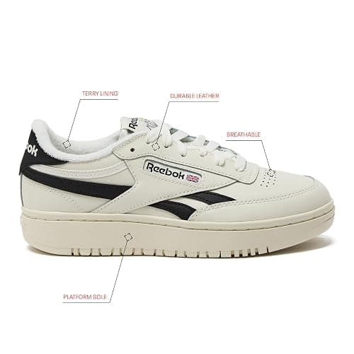 Reebok Womens Club C Double Revenge Platform Tennis Shoes for Women, Fashion Womens Sneakers thumbnail 3