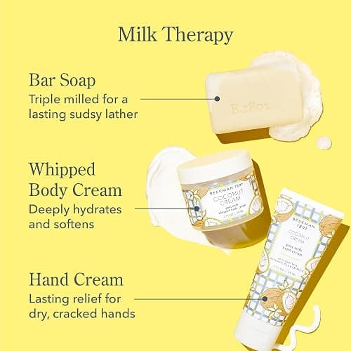 Beekman 1802 Coconut Cream Goat Milk Bodycare Discovery Kit - 3 Pieces - Scented - Cleanses, Nourishes & Hydrates - With Lactic Acid & Shea Butter - Microbiome Friendly - Good for Sensitive Skin - Coconut Cream thumbnail 5