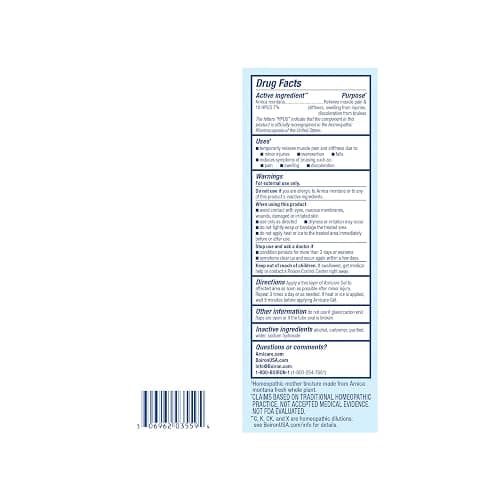 Boiron Arnicare Gel for Relief of Joint Pain, Muscle Pain, Muscle Soreness, and Swelling from Bruises or Injury - Non-greasy and Fragrance-Free - 2.6 oz thumbnail 7