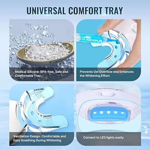 Whitebite Pro Teeth Whitening Kit for Sensitive Teeth | 4 Whitening Gels & 2 Remineralizing Gels | LED Light System for Fast Results | Professional Dental Grade | Enamel Safe thumbnail 3