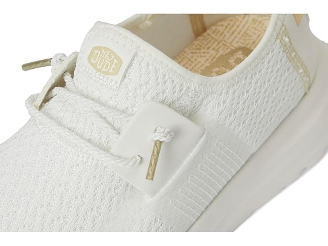Hey Dude Women's Sirocco Crochet Mesh Loafer - 10 - White/Gold thumbnail 6