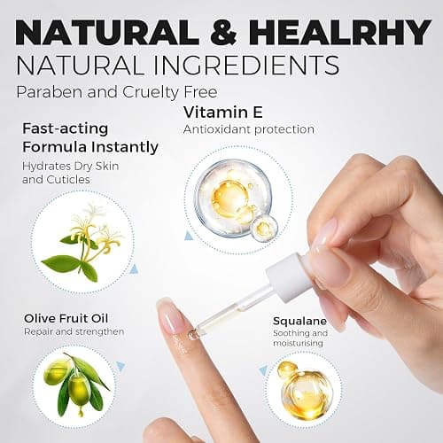 TOMICCA Cuticle Oil, 15ml Moisturize & Repair Cuticle Serum with Vitamin E, Deeply Hydrating and Nourishing Cuticle Honeysuckle Oil for Dry Brittle Rough Nails, Repair and Strengthen thumbnail 4
