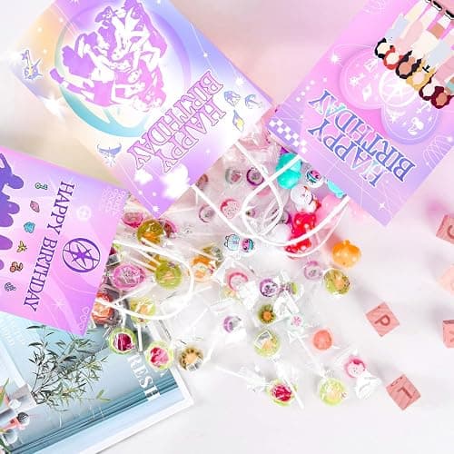 tetcuican 16PCS Birthday Party Decorations Pink and Purple Party Favor Bags With Handles Double Side Paper Singer Themed Paper Goodie Bags for Music Fans Brithday Decorations thumbnail 6