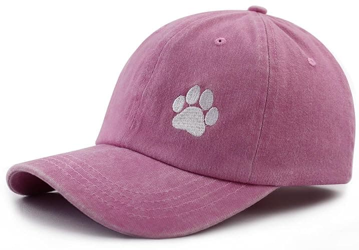 Dog Paw Hat for Men Women, Funny Adjustable Cotton Embroidered Dog Lovers Baseball Cap - Image 1