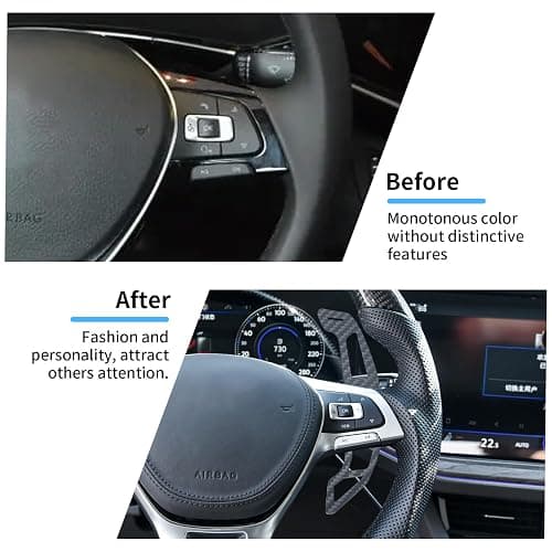 EASSAFEX Magnetic Steering Wheel Paddle Shifter for Volkswagen Golf 8 GTI/R 2021-2024, Carbon Fiber Paddle Extension Interior Decoration Accessories thumbnail 5