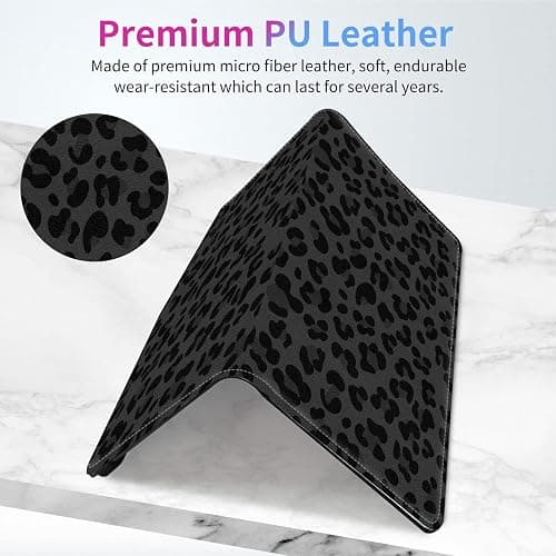 SDDFRHGH Car Registration and Insurance Holder,Leather Insurance License and Registration Card Holder for Car Glove Box, Auto Truck Document Holder Organizer for Men Women- Black leopard print - Black leopard print thumbnail 5