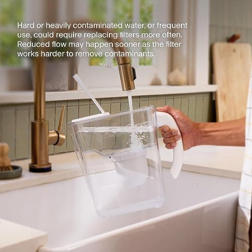 Clearly Filtered No.1 Filtered Water Pitcher/Updated Model/Targets 365+ Contaminants e.g. Fluoride Chlorine PFAS Microplastics Lead Arsenic BPA/BPS Free (Pitcher Includes 1 Filter) thumbnail 6