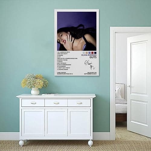 NWQV Olivia Poster Rodrigo Guts Album Cover Poster Wall Art Decorative Painting Bedroom Painting Posters 12x18inch(30x45cm) Unframe-style thumbnail 4