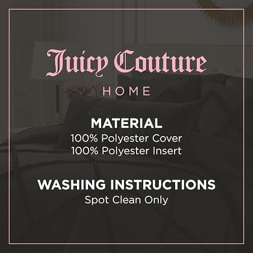 Juicy Couture gothic black throw pillow  thumbnail 7