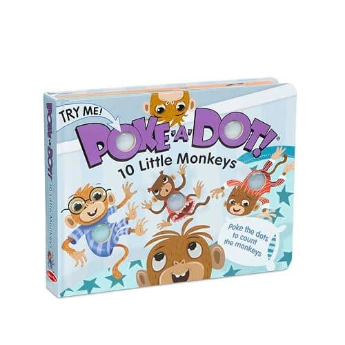 Melissa & Doug Children's Book - Poke-a-Dot: 10 Little Monkeys (Board Book with Buttons to Pop) - FSC Certified thumbnail 4