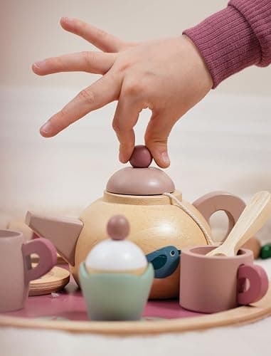 Tender Leaf Toys - Birdie Tea Set - Realistic Teapot, Cups and Treats for Pretend Afternoon Tea Party - Social, Creative, and Imaginative Development - Learning Role Play - Age 3+ thumbnail 2