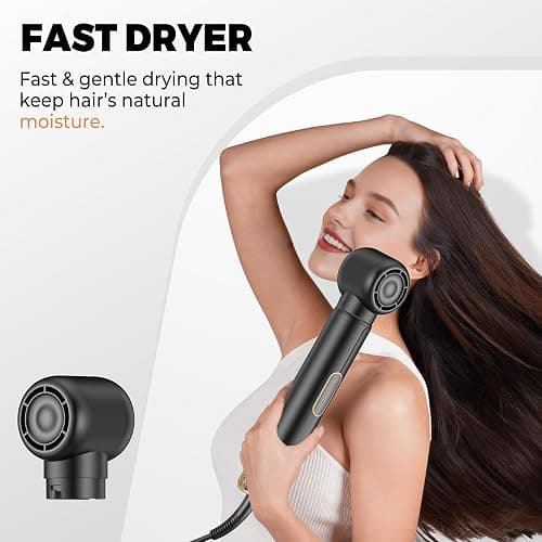 Ukliss Hair Dryer Brush,5 in 1 Blow Dryer Brush Upgrade Hot Air Brush Air Styler Support 110-120V, Professional Curling Wrap Negative Ion Hair Tools As A Gift for Straight/Curl/Drying/Smoothing thumbnail 4