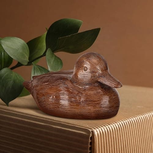 Soaoo 2 Packs Duck Home Decor Statues Rustic Vintage Resin Animal Figurines Countryside Farmhouse Decor for Desktop Living Room Nursery Shelf Indoor Decorative Accents thumbnail 2