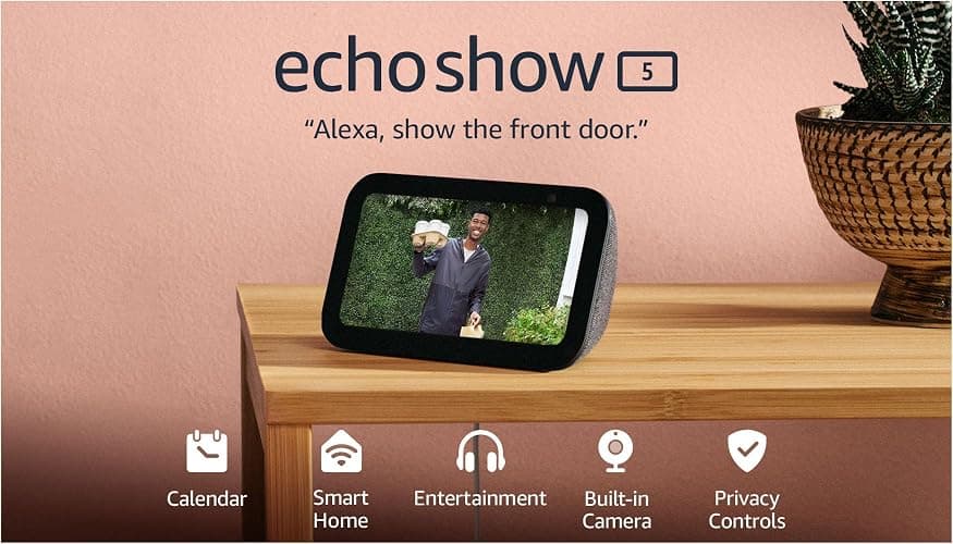 Amazon Echo Show 5 (newest model), Smart display with Alexa+ Early Access, 2x the bass and clearer sound, Charcoal thumbnail 10