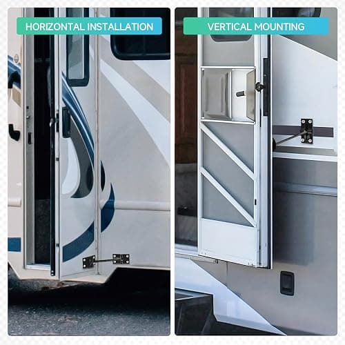 ESUDNT RV Door Holder with Silent Snap, Black Metal T-Style Camper Door Latch, Trailer Door Catch for Cargo Trailers and Trucks (2 Pack, 4 Inch) thumbnail 5
