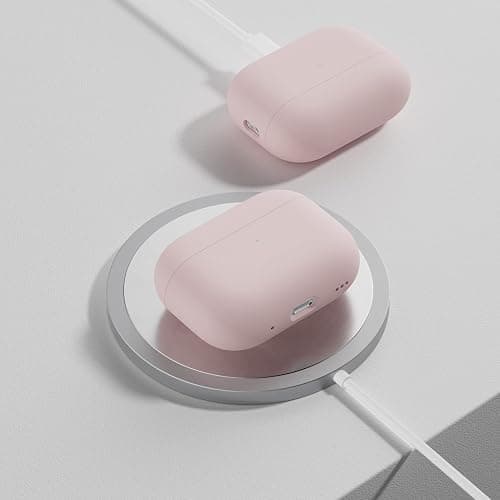 ORNARTO Compatible with AirPods Pro 2 Case 2022, Full Protective Hybrid Silicone for AirPods Pro 2nd Generation Case, Front LED Visible Skin Cover-Pink thumbnail 5