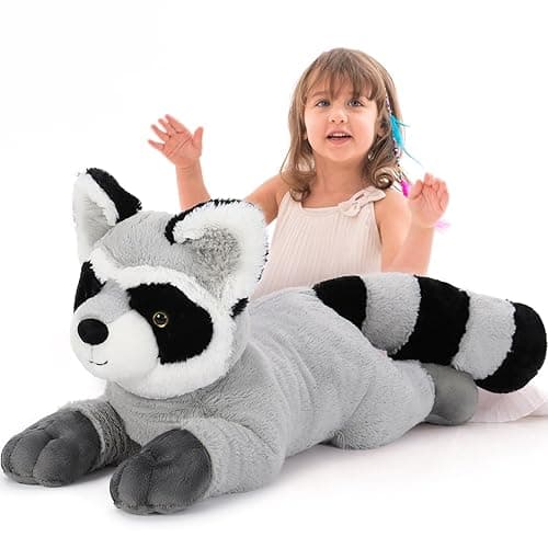 BENINY Giant Raccoon Plush Stuffed Animal 30" - Oversized Raccoon Plushies - Fluffy Big Stuffed Racoon Toy Birthday Gifts for Kids - Sweet Companion - Image 1