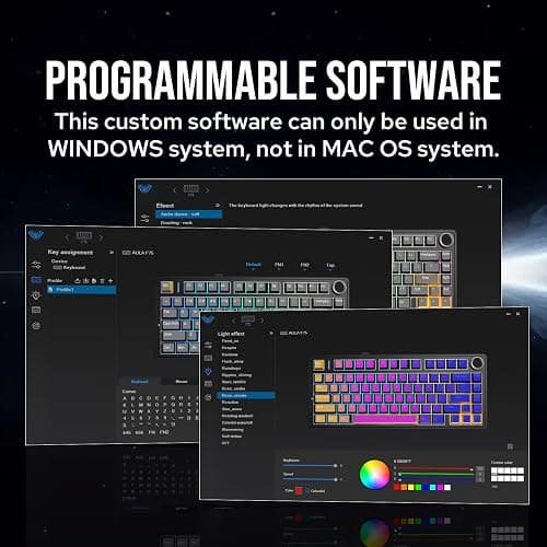 EPOMAKER x Aula F75 Gasket Mechanical Keyboard, 75% Wireless Hot Swappable Gaming Keyboard with Five-Layer Padding&Knob, Bluetooth/2.4GHz/USB-C, RGB (Sea Salt Blue, LEOBOG Reaper Switch) thumbnail 7