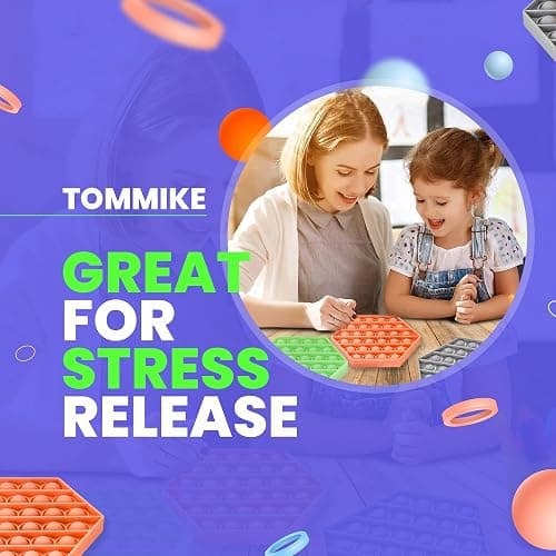 TOMMIKE Hexagon Push Pop Fidget Toy Bubble Sensory for Anxiety & Stress Relief Special Needs Autism Learning Office School Game Crafts Kids Adults (Burnt Coral) thumbnail 6