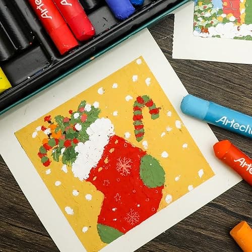 Artecho Oil Pastels Set of 48 Colors, Soft Oil Pastels for Art Painting, Drawing, Blending, Art Supplies for Artists, Beginners, Students, Teachers (10 x 70 mm) thumbnail 7