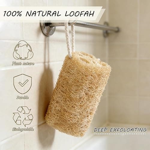 Balifeel Organic Natural Loofah Sponges 4.7'' Luffa Spa,Pack of 4 Exfoliating & Smooth Skin Bath Shower Loofas Loofa for Women and Men Body Scrubber thumbnail 4