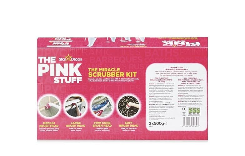 Britains Beauty The Miracle Stuff Bürstenset , The Pink Stuff Star Drops 2 Reinigungspaste, elektrische Bürsten mit 4 Bürstenköpfen. thumbnail 3