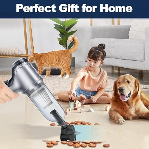 WOTOU Car Vacuum Cleaner: 15000Pa 3 in 1 Brushless Motor Cordless Vacuum with 2 Speeds, Type-C Multi-Nozzles for Car, Office, Home Cleaning thumbnail 8