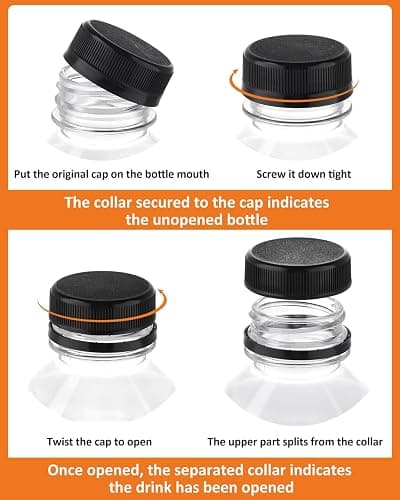 Exsmile 36 Pack 8oz Plastic Juice Bottles with Caps, Empty Reusable Bottles for Juicing Bevergae, Plus Labels & Funnel & Brush, Clear Juice Containers with Lids for Smoothies Ginger thumbnail 7