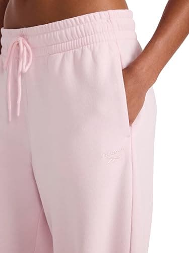Reebok Womens Tonal Wide Leg Sweatpant, Standard Fit, 30” Inseam, Midweight Cotton-Poly Fabric thumbnail 5