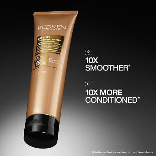 Redken All Soft Moisture Restore Leave-In Treatment For Dry, Brittle Hair - Hair Treatment For Humidity, Heat and Frizz Protection thumbnail 2