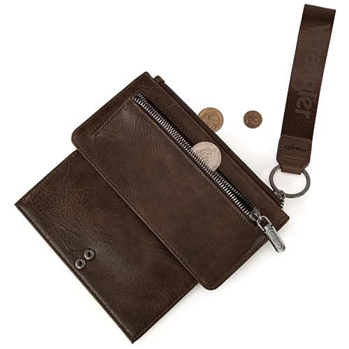 X Wrangler Minimalist Wallet Women Card Cases & Money Organizers Wristlet with Wallet Large Clutch with Coin Purse Smooth Zipper and Rfid Lining thumbnail 5