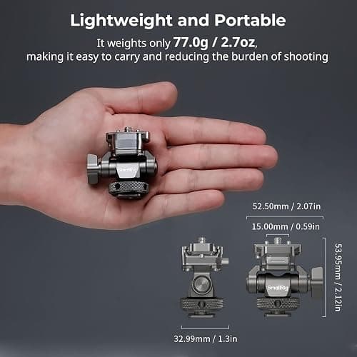 SmallRig HawkLock H21 Quick Release Monitor Mount with Cold Shoe Mount, Swivel and Tilt Adjustable Monitor Holder with 1/4"- 20 Screw, Dual Anti-Twist Design, for Ninja V and V+ Monitors thumbnail 8