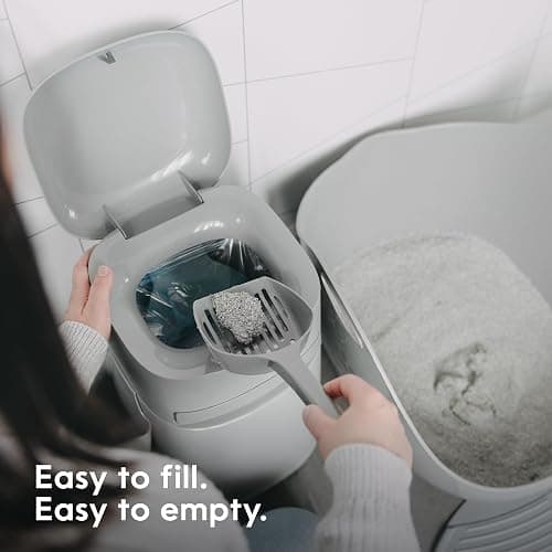 Litter Genie Easy Roll Pail | Cat Litter Box Waste Disposal System for Odor Control | Includes 1 roll of 24 Easy Tear-Off Bags thumbnail 11