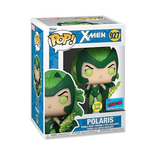 Funko POP! Marvel: X-Men Polaris Glow in The Dark Vinyl Figure 2021 Fall Convention Sticker Exclusive, Green - Image 1