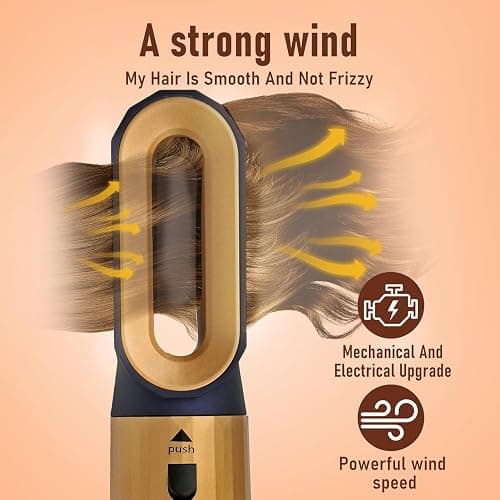 Hair Dryer Brush 5 in 1, Negative Ion Blow Dryer Brush Set - 110,000 RPM High- Speed Hot Air Brush Air Styler Curling Wrap Air Curler, Curling Iron Hair Styling Tool for Straight Curl Drying Smoothing thumbnail 6