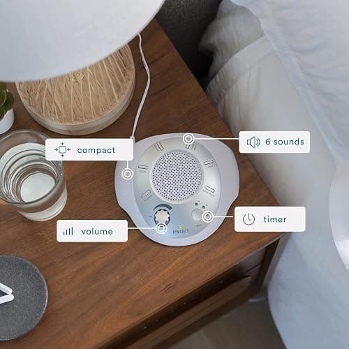 Homedics SoundSleep White Noise Sound Machine, Silver, Small Travel Sound Machine with 6 Relaxing Nature Sounds, Portable Sound Therapy for Home, Office, Nursery, Auto-Off Timer, by Homedics thumbnail 7