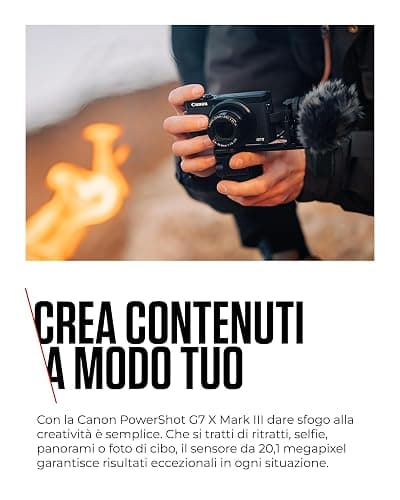 Canon PowerShot G7X Mark III (Argento) – Fotocamera Digitale Compatta con Sensore da 1 Pollice e Video 4K - Perfetta In Condizioni Di Scarsa Illuminazione E Per I Viaggi thumbnail 6