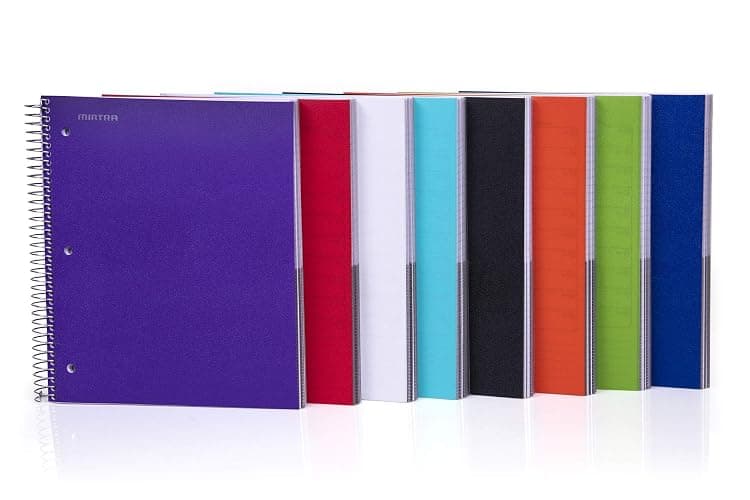 Mintra Office Durable Spiral Notebooks, 5 Subject (Teal, College Ruled 1pk) thumbnail 7