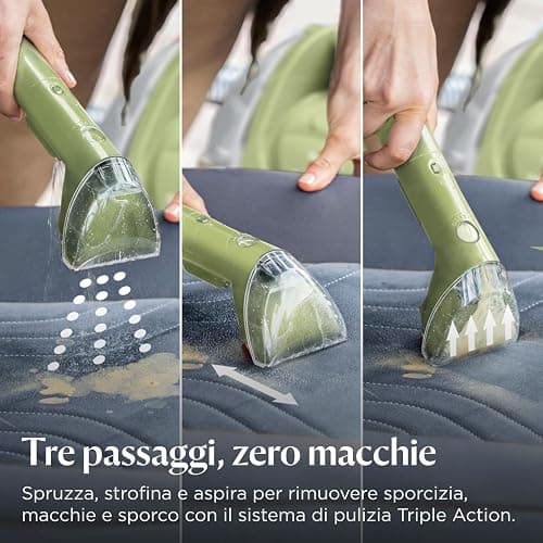 BISSELL Little Green, Lavatappeti, Lavatappezzeria per Macchie Quotidiane e Sporco, Lava Tappezzeria per Tappeti, Auto, Pulisci Divani, Moquette, Materassi e Altro, Potente Motore da 340W, 4098N thumbnail 12