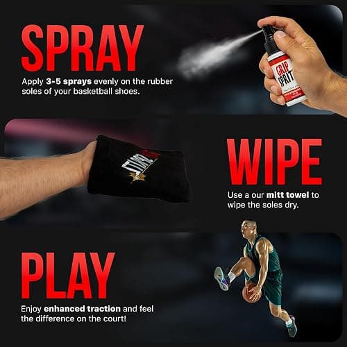 Grip Spritz for Volleyball Shoes - Court Grip Spray & Sneaker Traction - Clean & Rejuvenate Soles - Improve & Enhance Shoe Grip & Performance - Anti Slip thumbnail 6