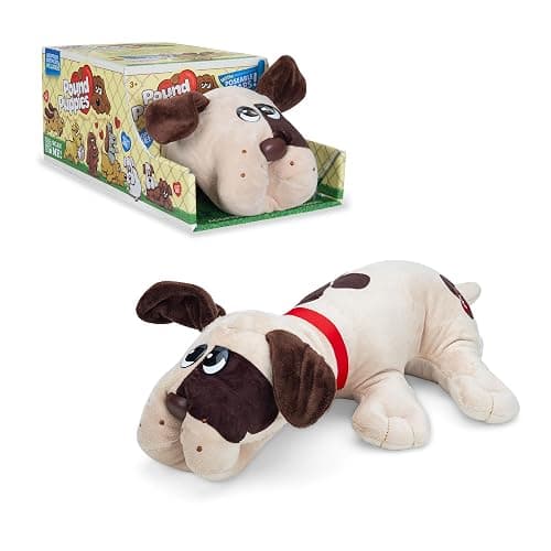POUND PUPPIES Light Brown with Brown Short Ears Plush Toy - Image 1