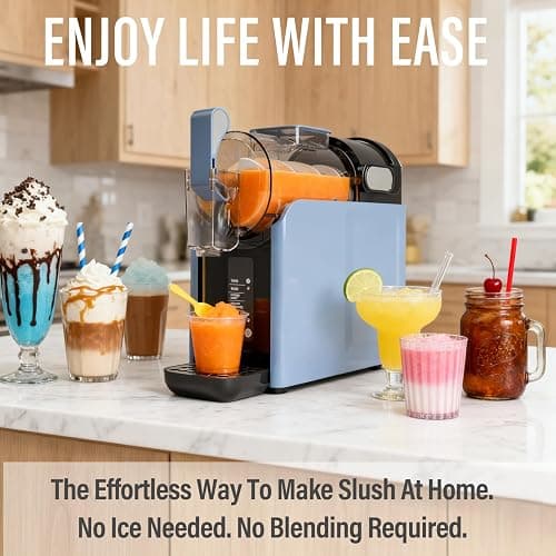 Lifecreek 98oz Slushie Machine for Home with No Ice Needed, 6 Preset Programs, Self-Cleaning Function, Quiet Operation, Perfect for Making Frozen Margaritas, Milkshakes, Smoothies, Frappes,Blue thumbnail 2