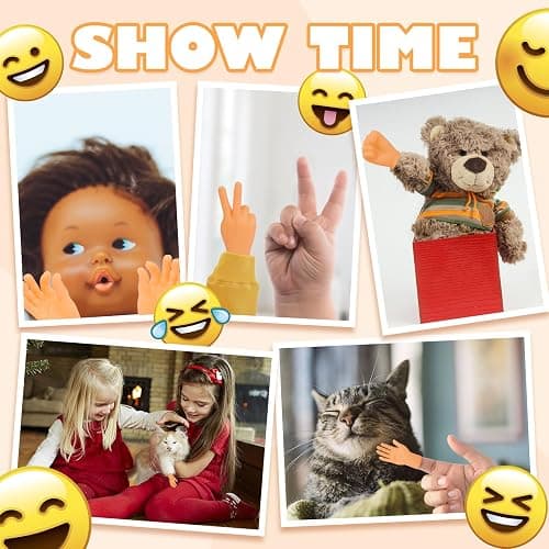 30 pcs Tiny Hands Finger Puppets, Mini Hands Little Small Hands mini Thing Gag Performance Funny Fingers for Puppet Show Gifts Classroom Prizes Party Favors for Kids (7 Styles) thumbnail 5