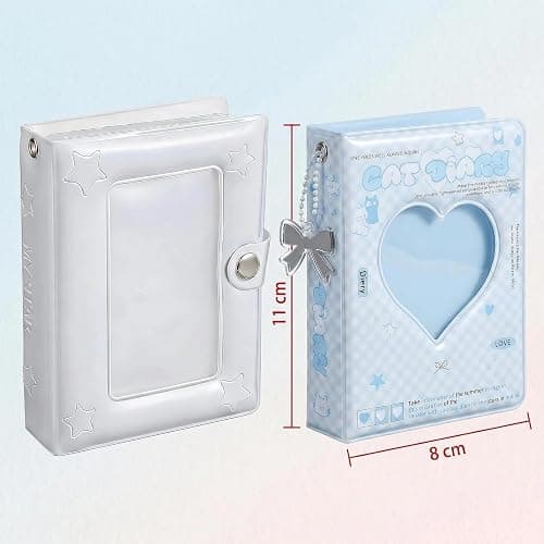 2Pcs Photocard Binder Katseye Photocards Photocard Holder Kpop Photocard Binder Pocket Card Binder Small Photo Album for Travel Ticket Pokemon Card Kpop Card Collection Daily Use thumbnail 2