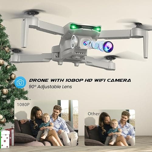 SIMREX Drone With Camera 1080P for Kids And Adults, RC Quadcopter Drone with Altitude Hold, Mini Drone With One Key Start, Waypoint Fly, Headless Mode, 3D Flip, 3 Speeds, Remote Control Drone for Beginners thumbnail 2