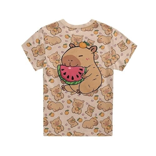 Xhuibop Kids Tshirts Girls Boys 3-16 Years Summer Clothes for Teens Loose Fitting Tops thumbnail 3