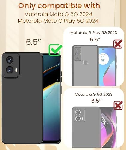 Dretal for Motorola G 5G 2024 Case, Moto G 5G 2024 Case,2X Screen Protector, 360° Rotatable Ring Holder Magnetic Kickstand,Plated Gold Edge Slim Soft TPU Protective Cover (Purple) thumbnail 2